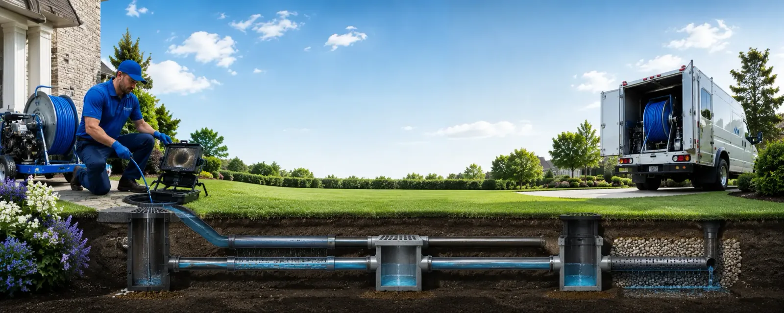 Outdoor drain cleaning information for Glyndon, MD